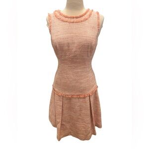 Etcetera Peach Textured Midi Dress